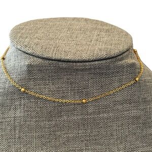 Gold plated 13-16" Minimalist Chain Necklace